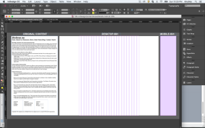 Screenshot of Start File For Wireframing in InDesign
